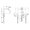 Duravit C.1 Смеситель для раковины, 3 отв., излив 160 мм, цвет: хром