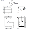 Kerasan Aquadom База с раковиной 60x50 см, 1 отв., выпуск с сифоном, цвет: цвет: белый матовый