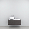 Cielo Delfo Тумба подвесная, с раковиной и столешницей, 113х52хh52см, цвет: Rovere Grigio