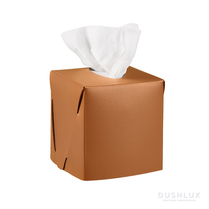 Фото ADJ Салфетница Kleenex, 12x12xH12 см., цвет: коньяк/бордо