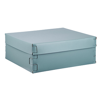 Colombo Adj Коробка Snob 36x30хH13.5см., настольная, цвет: небесный/эвкалипт