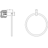 Gessi Inverso Accessories Полотенцедержатель - кольцо, подвесной, цвет: Warm Bronze Br PVD