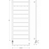 Secado Триада 1 К Полотенцесушитель 40x120 см, электрический, цвет: хром