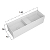 Falper Minimum Раковина накладная 140х45х36см., без отв., двойнная, мрамор, цвет: jolie grey