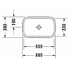 Duravit DuraStyle Раковина 60x38см., подвесная, без отв., без перелива, цвет: белый