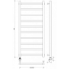 Secado Корато 1 Полотенцесушитель 40x120 см, электрический, цвет: черный матовый