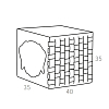 ADJ Домик для питомца Dog, 35x40xH35 см, цвет: белый/панна котта