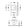 Duravit DuraStyle Комплект: подвесной унитаз 257109 37x48 см.+ сиденье с автоматическим закрыванием 006739, цвет: белый