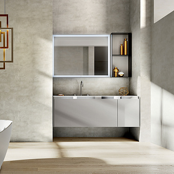 Oasis Eden Композиция №5 Комплект мебели 143x52.5см., цвет: Cemento/белый/хром