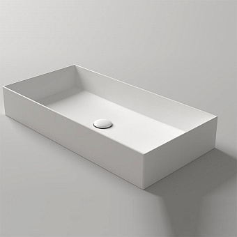 Simas Agile Раковина 80x40см., накладная, без отв., без перелива, цвет: белый матовый