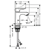 Hansgrohe Metris Смеситель для раковины, на 1 отв., излив 89мм, h93мм, цвет: хром