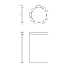Decor Walther DW 124 Корзина для бумаги 20xh32см, с крышкой, цвет: сталь полированная