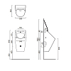 Catalano Comfort Писсуар 64x32см., с отв. для крышки, цвет: белый глянцевый