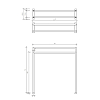 Decor Walther HT 5 Полотенцедержатель двойной 70x75см, напольный, цвет: матовый никель