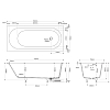 Dea Design Ease Ванна 170x75хh58cм., встраиваемая, цвет grey brown