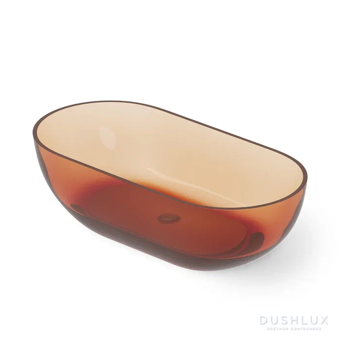 Фото Dea Design Shadow Ванна 178x88x52см., отдельностоящая, Glasstech, прозрачная смола, цвет: Sunset R1