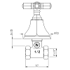 Nicolazzi Teide Вентиль запорный 1/2”, цвет: хром