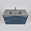 Inda Piccadilly Тумба подвесная 100x45x60см, раковина искусственный мрамор, цвет: blu denim