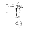 Grohe Euroeco Смеситель для биде, на 1 отв., с цепочкой, цвет: хром