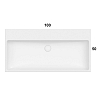 Globo Le Pietre Раковина 100x50x13см., 1 отв., накладная, с донным клапаном, цвет: белый