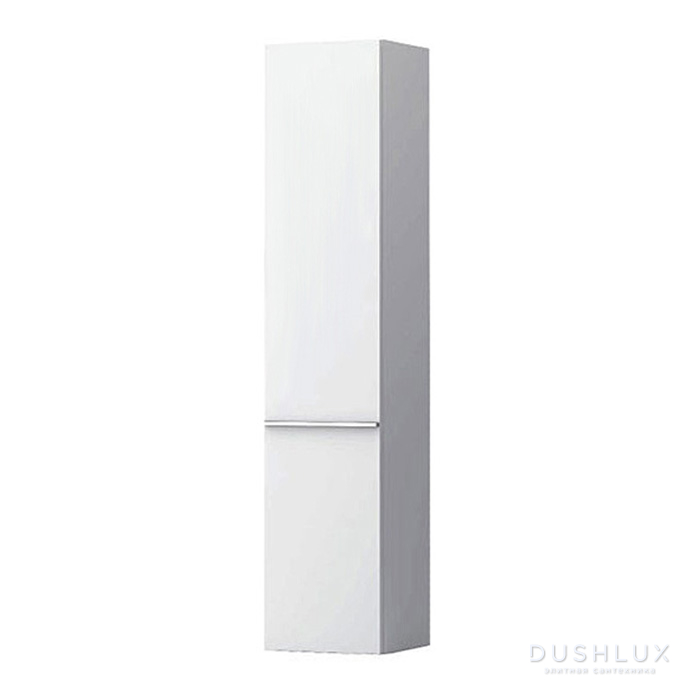 Фото Laufen Case Шкаф подвесной, 35x33.5x165см, с 1 дверцей, DX, 4 стеклянные полки, цвет: белый матовый