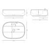 Artceram Whisky 60 Раковина накладная 60x45см., с 1 отв., покрытие saniglaze, цвет: белый