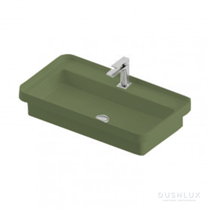 Фото Artceram Fuori Scala Раковина 80x45см., встраиваемая, 1 отв., цвет: verde salvia