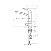 Hansgrohe Focus Смеситель для кухни, на 1 отв., поворотный излив 217мм, h204мм, 1jet, с запорным вентилем, цвет: хром