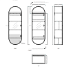 Cielo Elio Зеркало 140x50x12.8 см, цвет: матовый черный