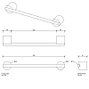 Decor Walther Stone HTE30 Полотенцедержатель 30см, подвесной, цвет: белый/сталь матовая