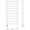 Secado Понтида 1 Полотенцесушитель 50x120 см/60, электрический, цвет: хром