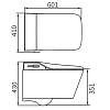 Arrow Glacier Унитаз Smart 41x60см, с функцией биде, подвесной, безободковый, клавиша смыва, цвет: бежевый