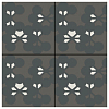 Mutina Azulej Керамогранит 20x20см, универсальный, глазурованный, цвет: flores nero