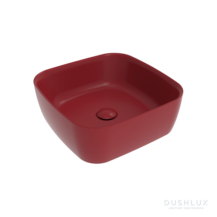 Фото Flaminia Play Раковина 42х42см., накладная, без отв., без перелива, цвет: Rosso Rubens