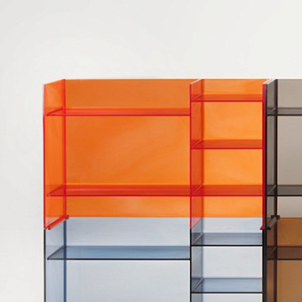 Laufen Kartell Стеллаж, 75x26x53см, пластик, напольный, цвет: оранжевый