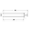 Duravit Starck T Полотенцедержатель 46.5 см, двойной, подвесной, цвет: Stainless steel Brushed