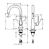 Hansgrohe Talis M51 Смеситель для кухни, на 1 отв однорычажный, поворотный излив 174мм, 1jet, h215мм, цвет: хром