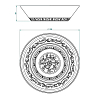 THG MARQUISE BLANC DECOR PLATINE Блюдо керамическое ø130 мм., настольное, декор платина, цвет: белый