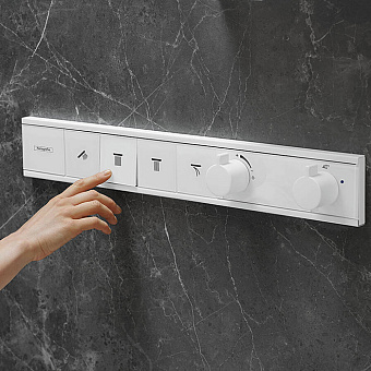 Hansgrohe Rainselect Термостат для 4 потребителей, цвет: белый