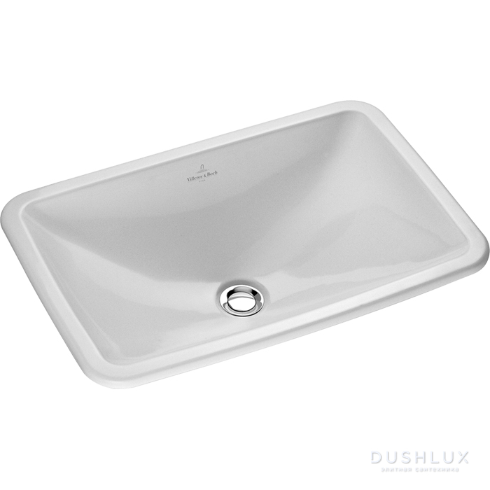 Фото Villeroy&Boch Loop Friends Раковина 60х40.5 см, без отв., с переливом, с антигрязевым покрытием CeramicPlus, цвет: белый