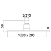 Paffoni Soffioni Верхний душ 20x20см., цвет: хром