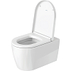 Duravit Me by Starck Комплект: подвесной унитаз 56x37см, Rimless 252909+ сиденье с мягким закрыванием 002009, цвет: белый