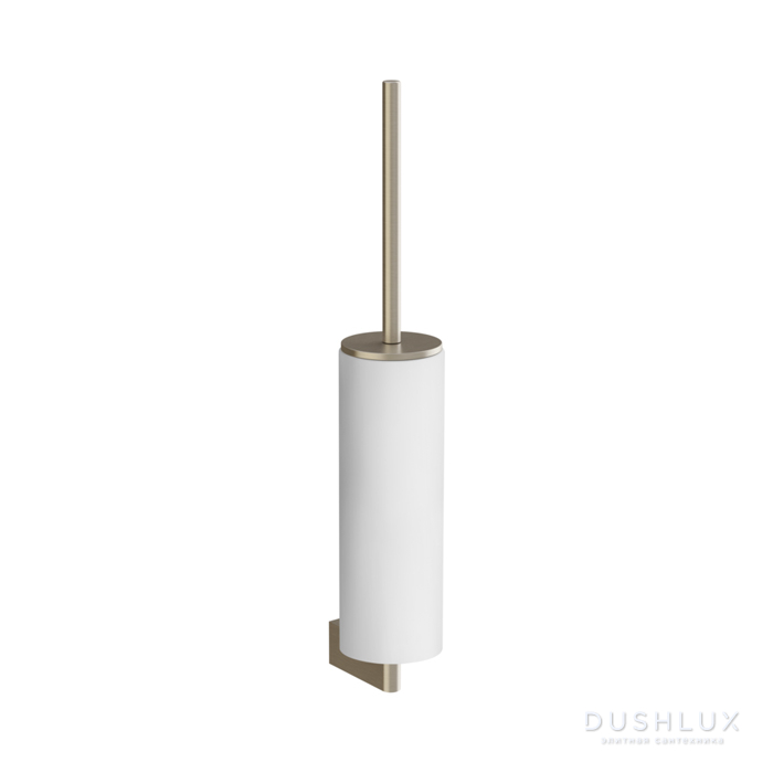 Фото Gessi Origini Ершик для унитаза, подвесной, цвет: белый/Finox Brushed Nickel