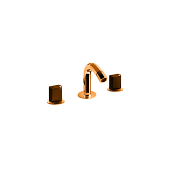 Fantini Venezia Смеситель для биде, 3 отв., излив 120 мм, цвет: Matt Copper PVD