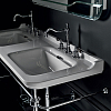 Kerasan Waldorf Раковина 150x55 см, 3 отв., керамическая, двойная, цвет: белый/бронза