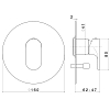 Kerama Marazzi Ole Смеситель для душа, встраиваемый, с переключателем на 2 источника, цвет: хром