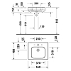 Duravit Soleil by Starck Раковина 55x48x14.5 см, подвесная, 1 отв., с переливом, WonderGliss, цвет: белый