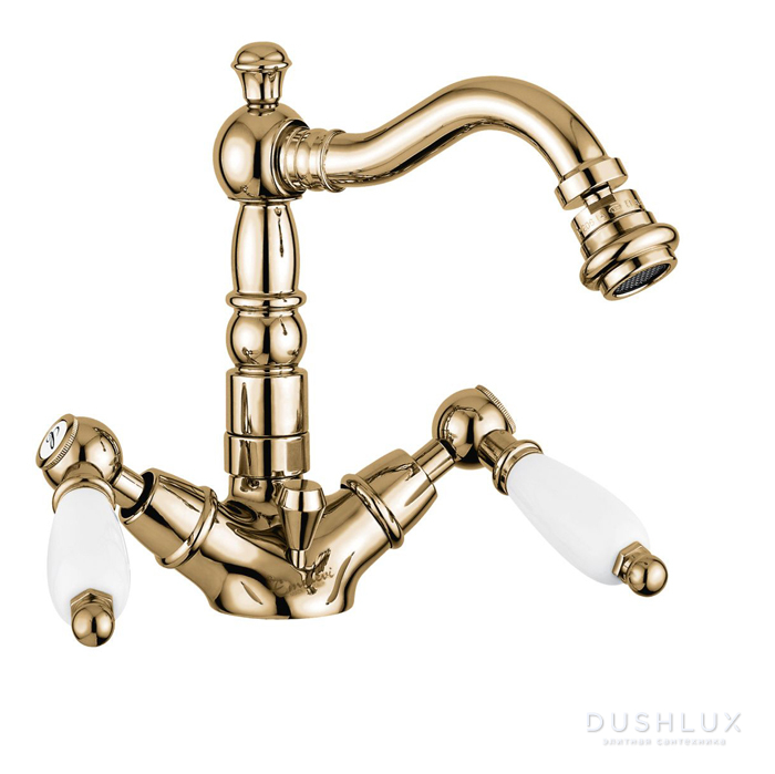 Фото Emmevi Deco Ceramic Смеситель для биде с донным клапаном, цвет: бронза