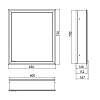 EMCO Prime Зеркальный шкаф 60x70см., с подсветкой, встраиваемый, 1 дверь, R, 2 полки, розетка, цвет: белый