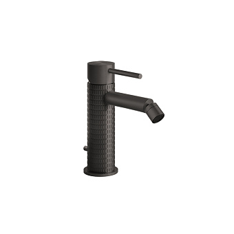Gessi 316 Смеситель для биде на 1 отв. с донным клапаном, излив: 118мм, цвет: brushed black metal pvd